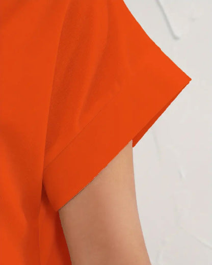 Short-Sleeved Casual Letter Print Dress