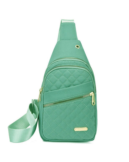 Women's Fashion Embroidered Quilted Chest Bag