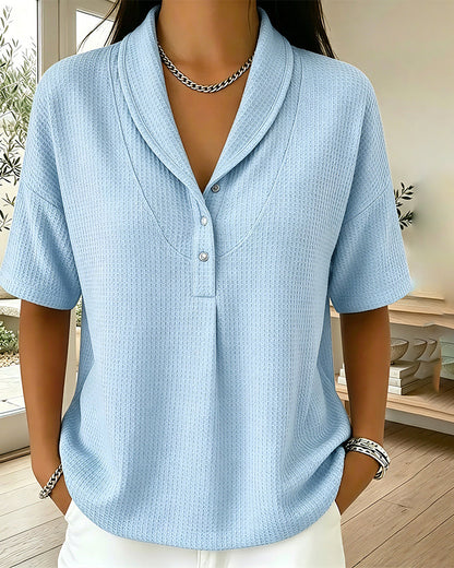 Waffle Henry Solid Color T-Shirt