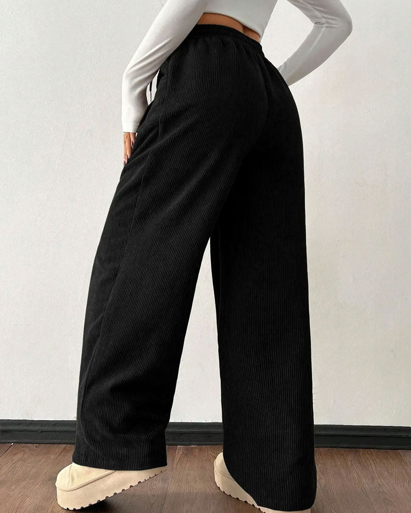 Drawstring Corduroy Long Pants 2024 f/w pants spring