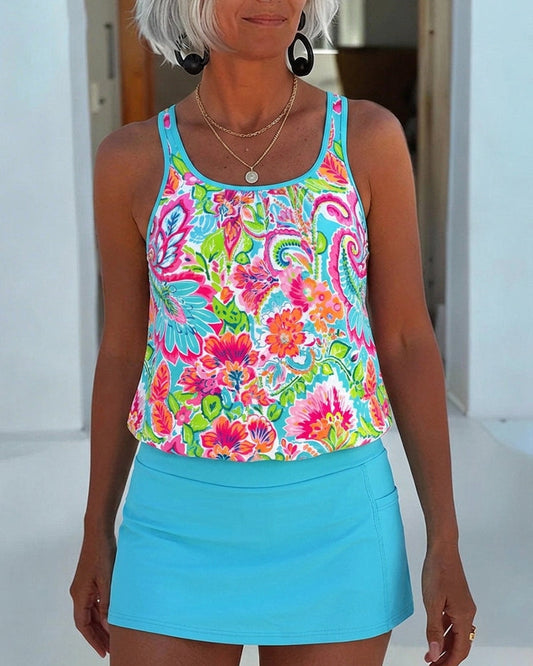 Floral Print Tank Top Tankini 2024 f/w spring summer tankinis