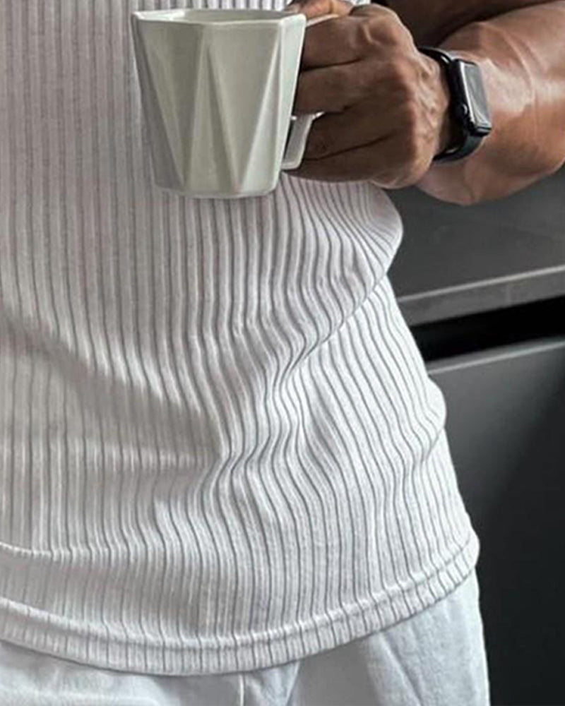Men's Solid Color Sports Casual Tank Top