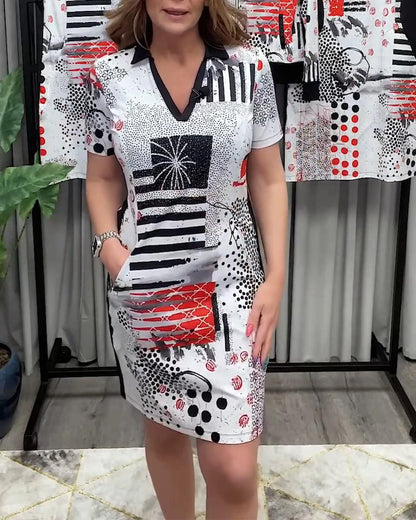 Abito da pendolare alla moda con scollo a V