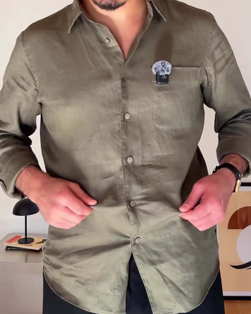 Men's Collared Pocket Shirt