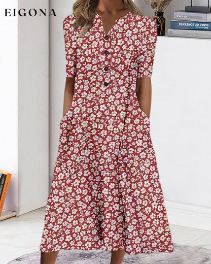 A-line dress in floral print 2022 F/W 23BF Casual Dresses Clothes Dresses Spring Summer