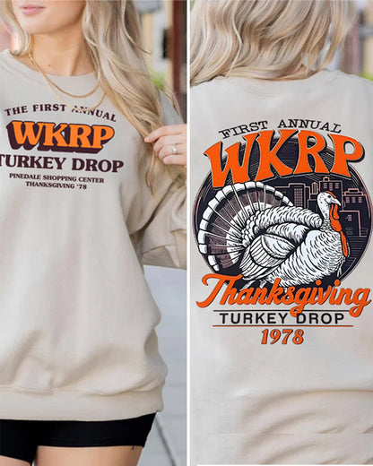 Turkey Drop Vintage Pullover Sweatshirt 2024 f/w sweatshirts thanksgiving