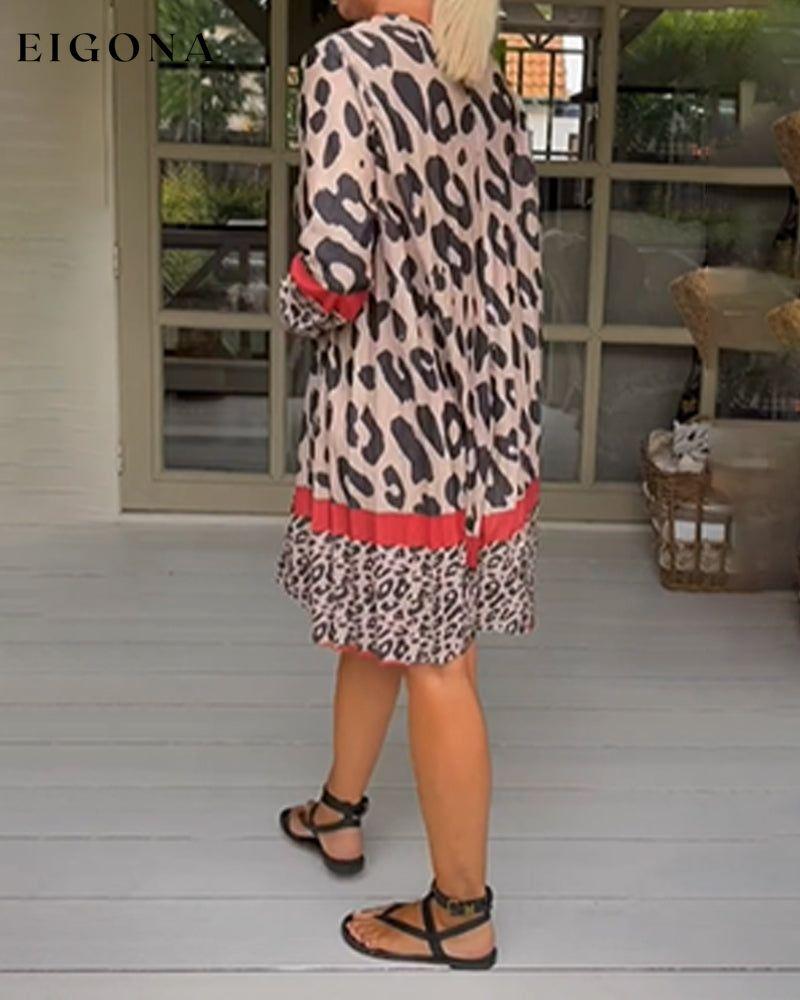 Leopard Print Color Block Dress 23BF Casual Dresses Clothes Dresses SALE Spring Summer
