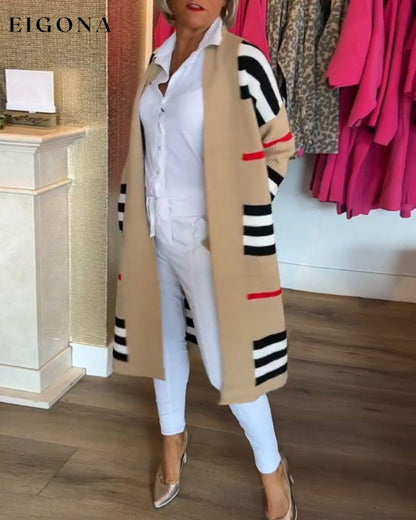 Long Sleeve Striped Cardigan 2023 f/w 23BF clothes discount Sweaters sweaters & cardigans Tops/Blouses