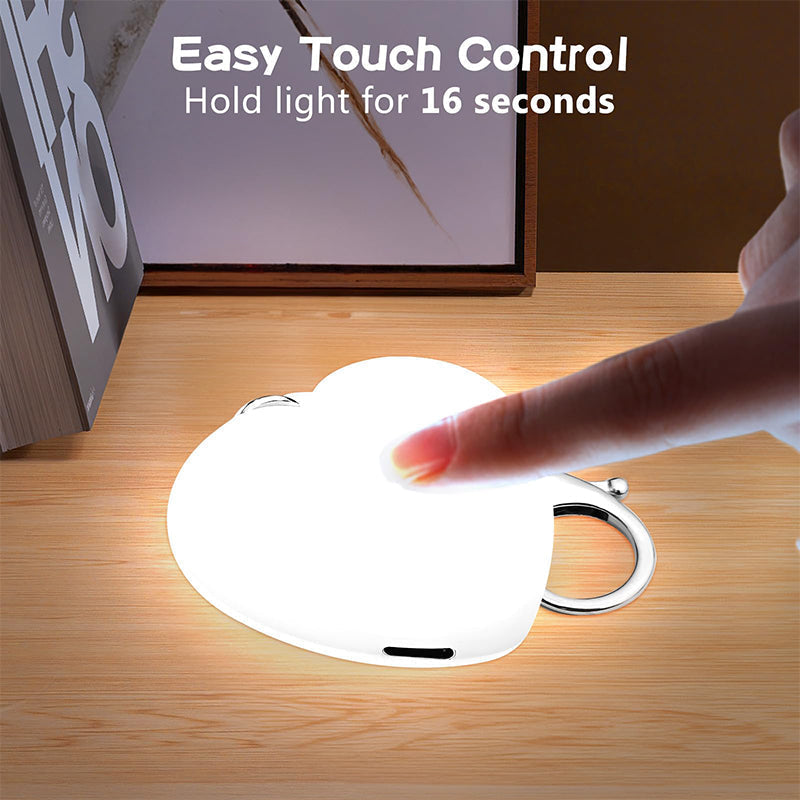 Heart-shaped keychain night light