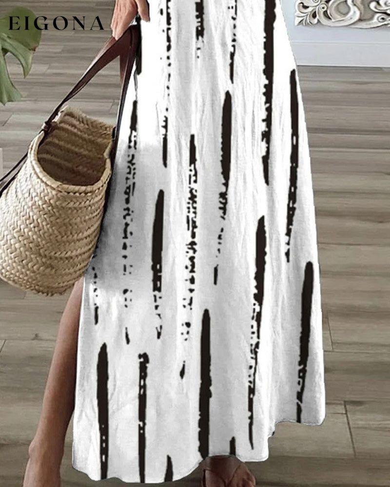 Striped V-neck dress 23BF Casual Dresses Clothes Dresses Spring Summer