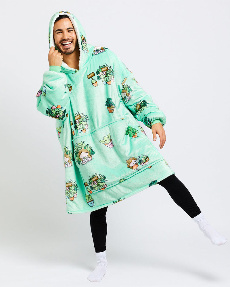 Interesting Floral Cartoon Prints Casual Blanket Hoodie 2024 f/w Blanket Hoodies