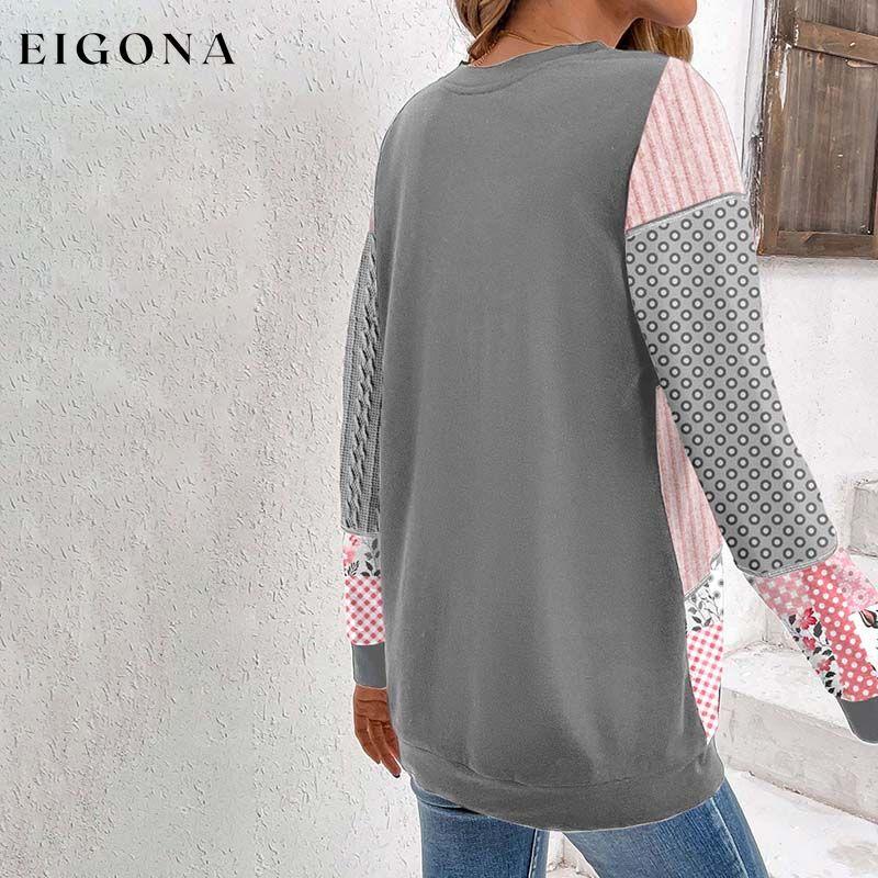 Casual Colour Block Sweatshirt best Best Sellings clothes Plus Size Sale tops Topseller