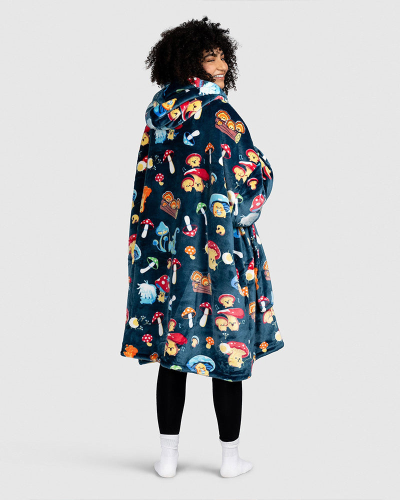 Cute Mushroom Loose Blanket Hoodie 2024 f/w Blanket Hoodies