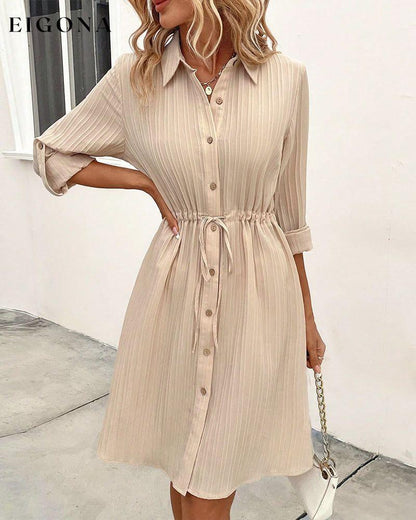 Solid color shirt dress 23BF Casual Dresses Clothes Dresses Spring Summer