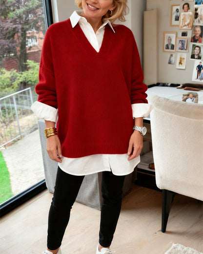 Fashionable Loose Long-Sleeved Jumper