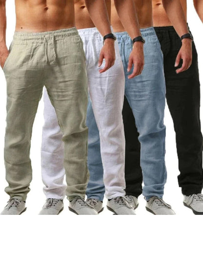 Cotton linen breathable solid color pants 23BF pants man Spring Summer