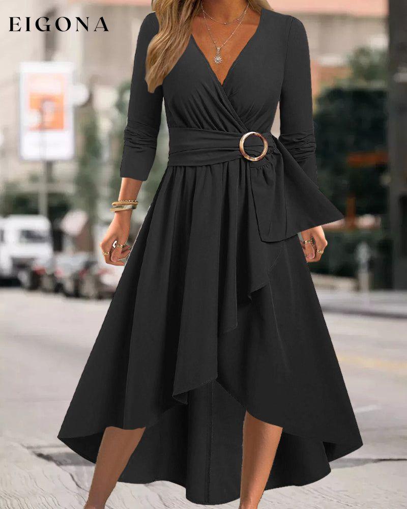 Solid Color Asymmetric hem dress 23BF Casual Dresses Clothes Dresses Spring Summer