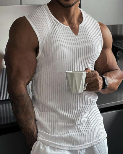 Men's Solid Color Sports Casual Tank Top