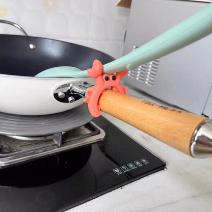 Silicone crab spatula placement rack