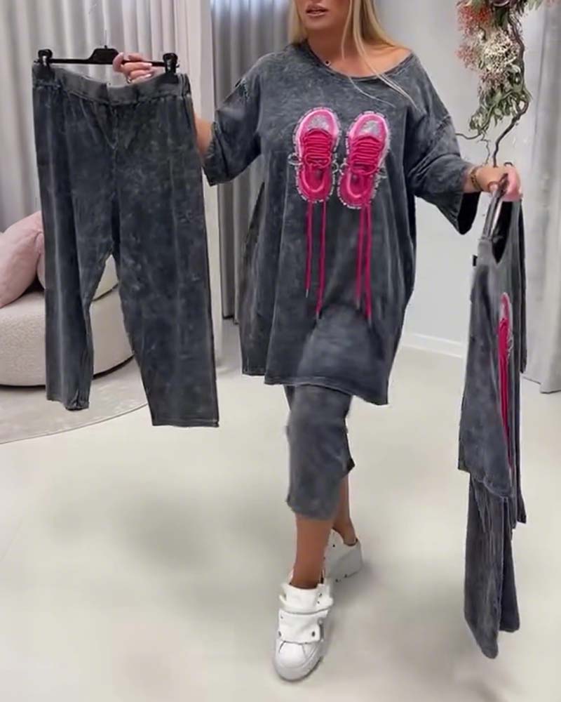 Sneaker Print Casual Set