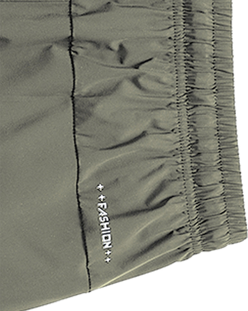 Men Elastic Waist Pocket Quick-Dry Ice Silk Sports Shorts