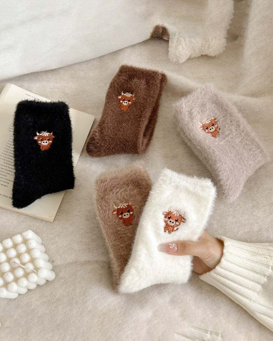 Cute Cow Slipper Socks 2024 f/w accessories spring summer