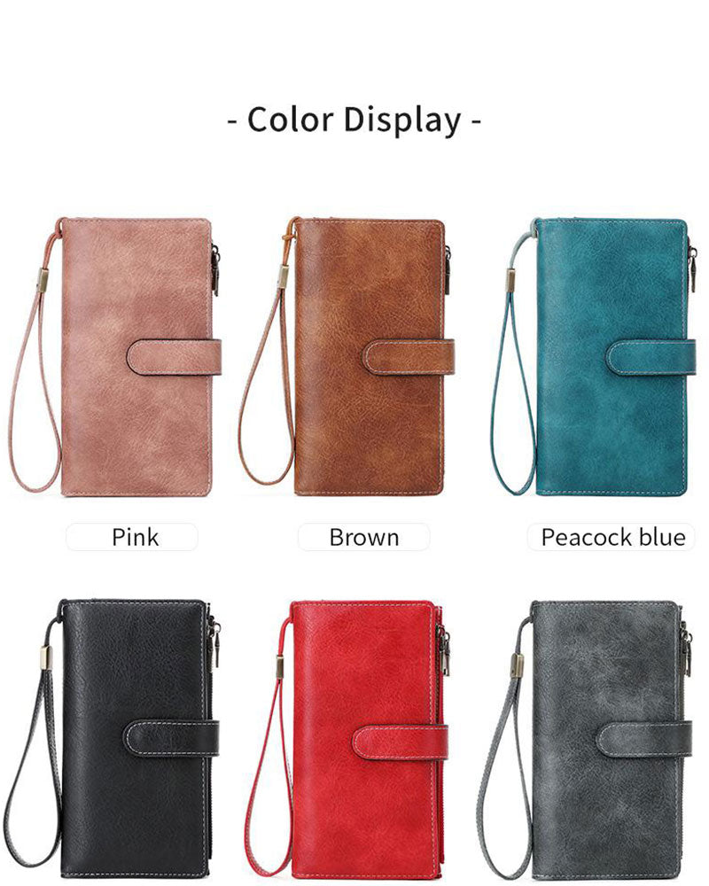 Women Zipper Long Wallet Trendy Exquisite Gift Wallet