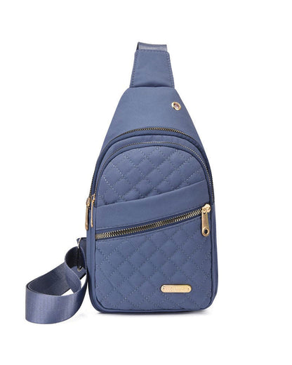 Women's Fashion Embroidered Quilted Chest Bag