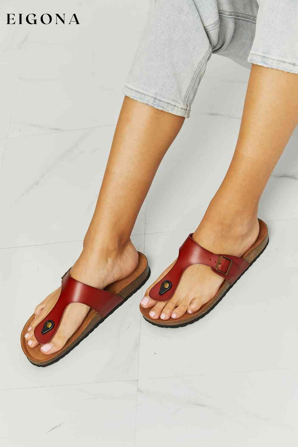 Drift Away T-Strap Flip-Flop in Red Melody Ship from USA shoes womens shoes