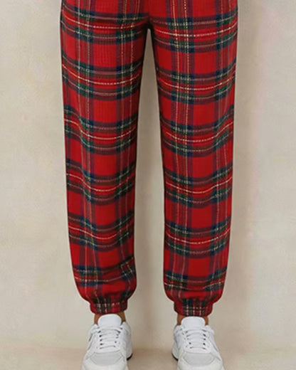 Plaid Casual Two-Piece Set