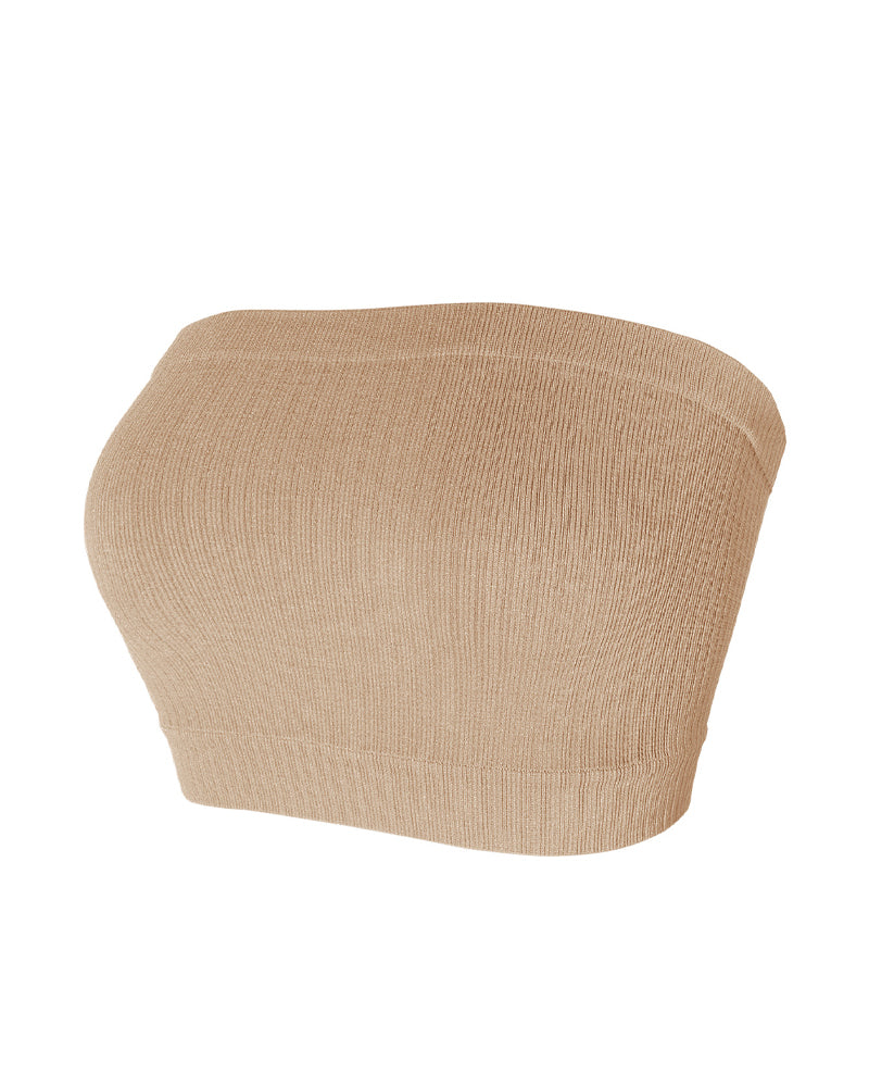 Strapless Solid Color Bandeau Lingerie