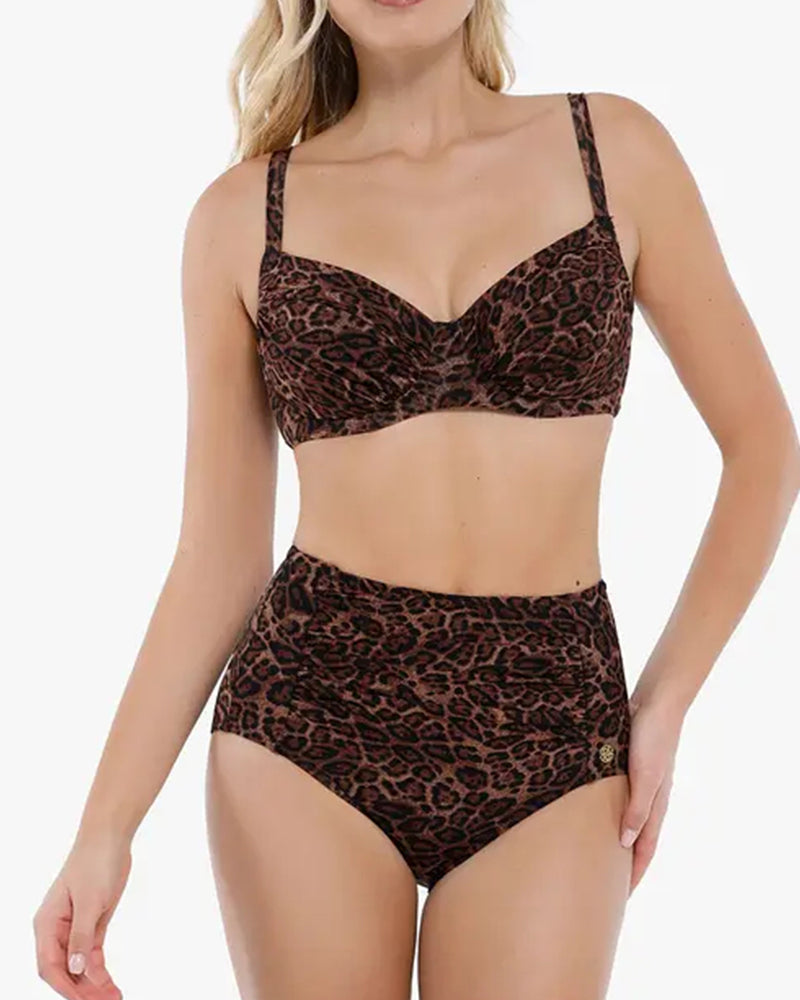 Fashion High-Waist Leopard Print Bikini