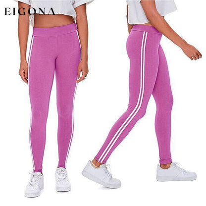 4-Pack: Women's Ultra-Soft Striped Yoga Leggings __stock:1000 bottoms refund_fee:1200