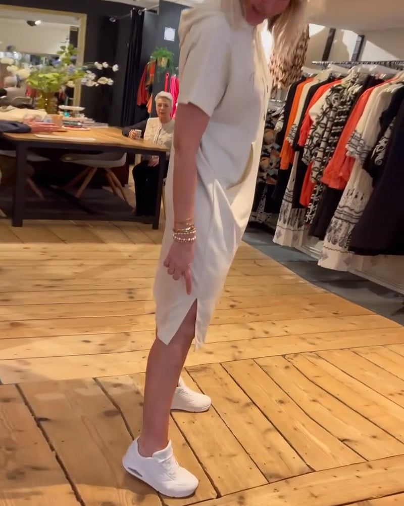 Kleid mit Sports-Schriftzug-Print