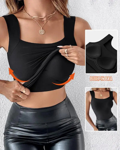 🔥Tuta modellante con scollo a U e reggiseno incorporato