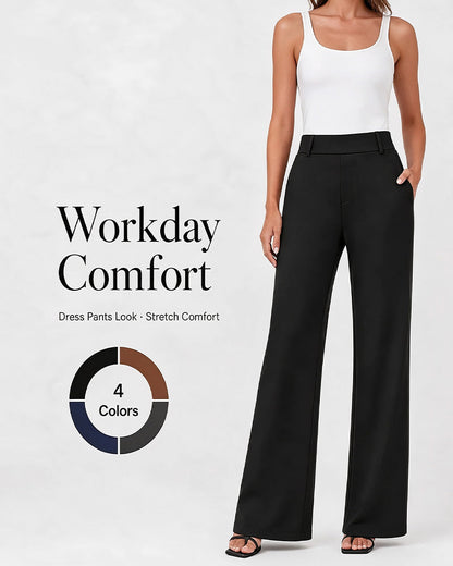 High-Waisted Wide-Leg Suit Pants 2024 f/w pants spring