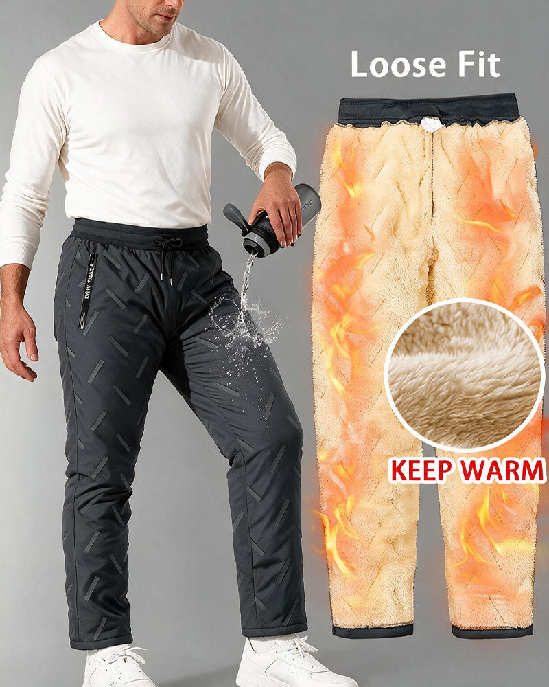 Men's Warm Pocket Drawstring Pants