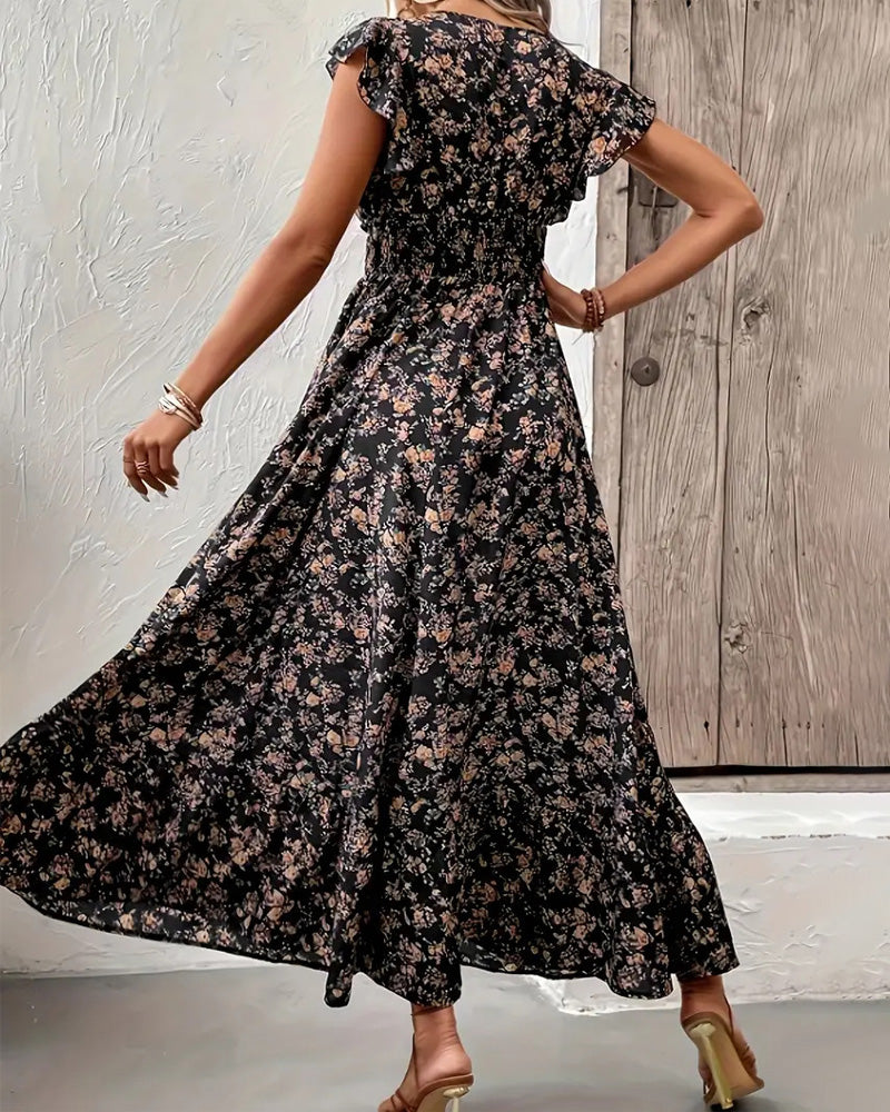 Floral Waist Tie Dress casual dresses spring summer