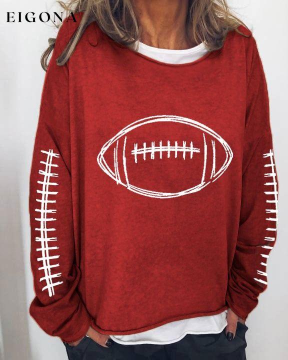 Women's Game Day Football Print Sweatshirt ball print