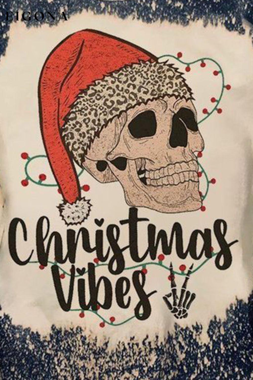 Round Neck Long Sleeve CHRISMAS VIBES Graphic Sweatshirt, ugly christmas sweaters christmas sweater clothes Ship From Overseas Sweater sweaters Sweatshirt SYNZ trend
