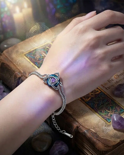 Birthstone Trinity Knot Bracelet