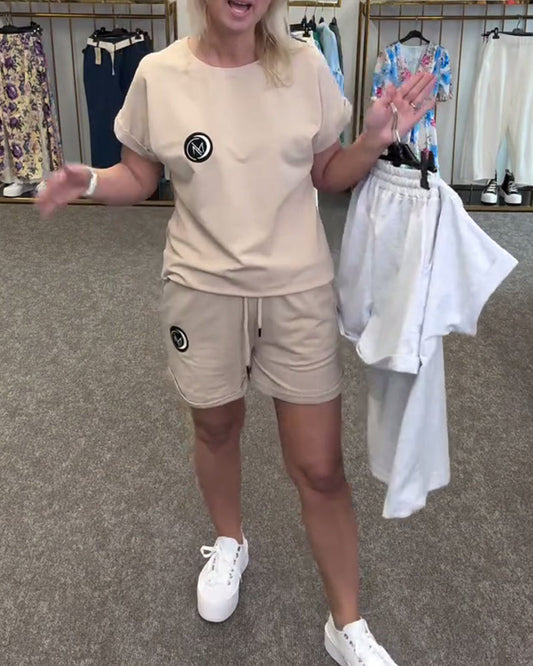 Sports Casual Shorts Set