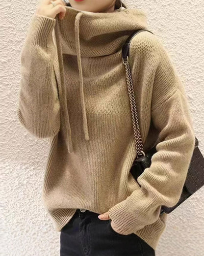 Cowl Collar Long Sleeve Pullover 2024 f/w pullovers