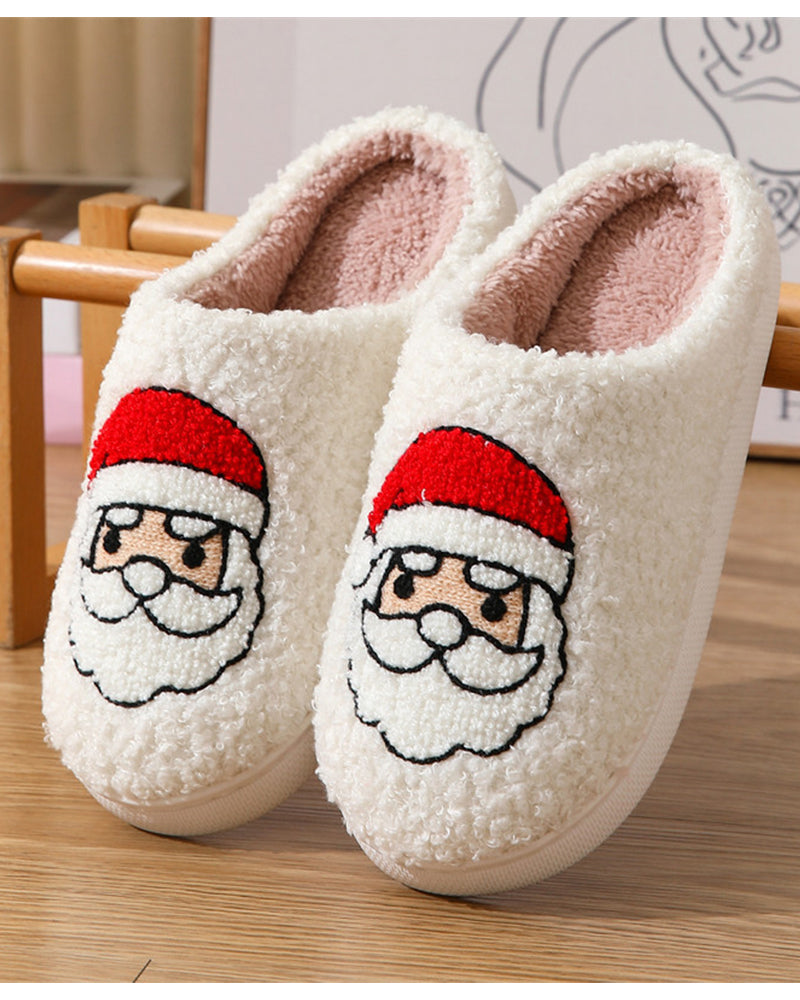 Home printed plush warm slippers 2024 f/w christmas halloween slippers