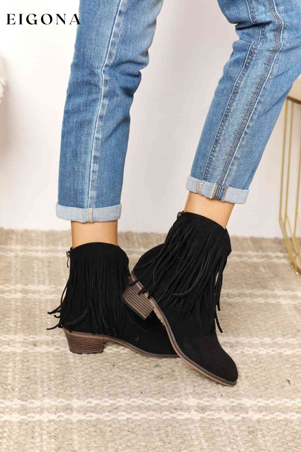 Women's Fringe Cowboy Western Ankle Boots Clothes Legend Ship from USA shoes womens shoes