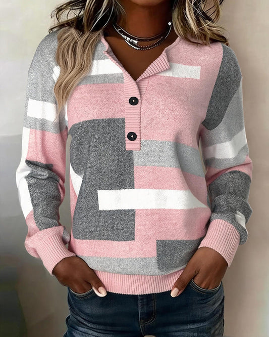 Checkered Button-Front Long-Sleeve Sweatshirt 2024 f/w hoodies & sweatshirts