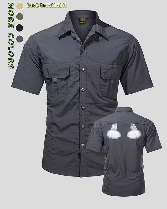 Casual Breathable Short Sleeve Shirt shirts man spring summer