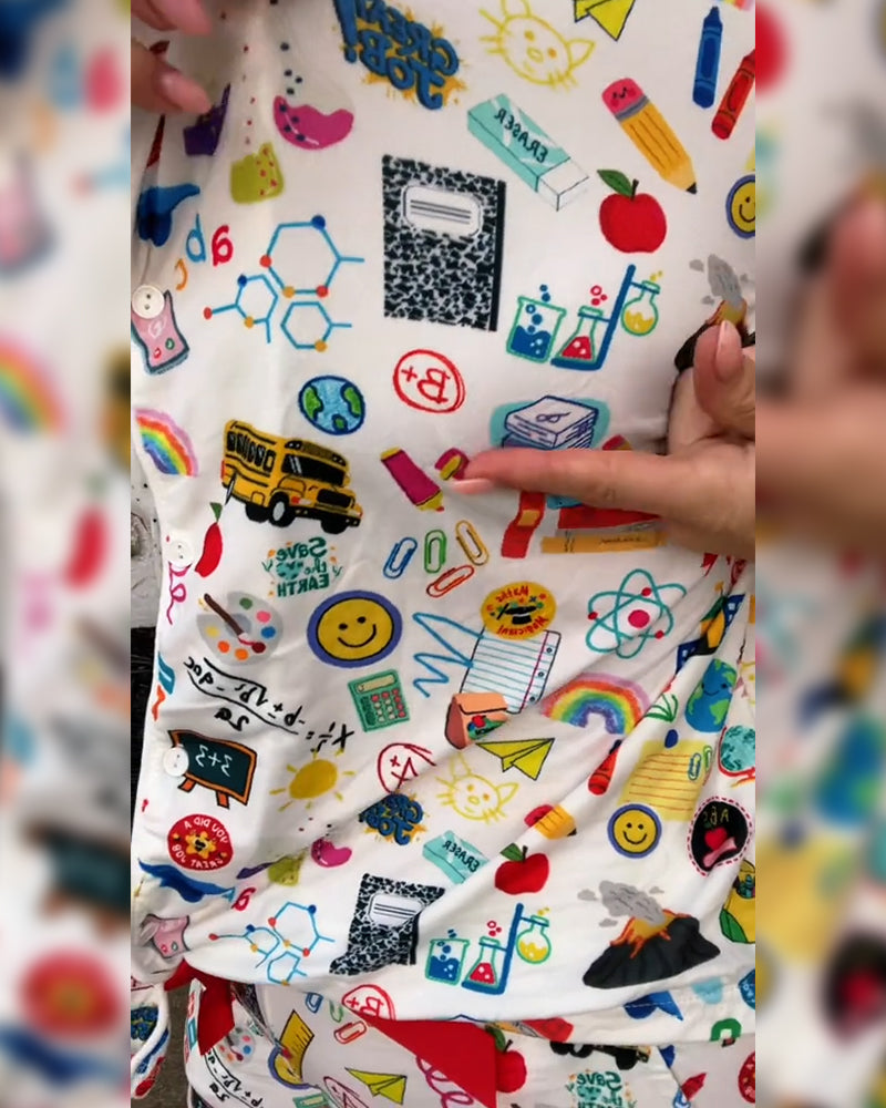 Printed Casual Comfortable Two-Piece Set