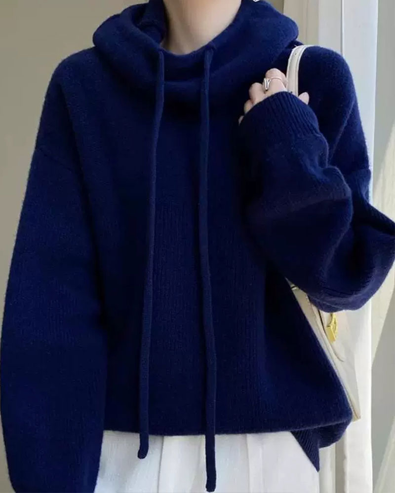 Cowl Collar Long Sleeve Pullover 2024 f/w pullovers