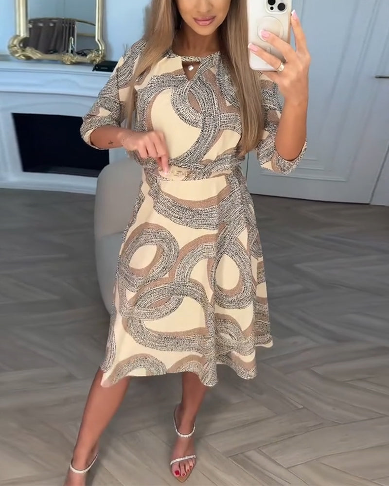 Printed Commuter Street Dress